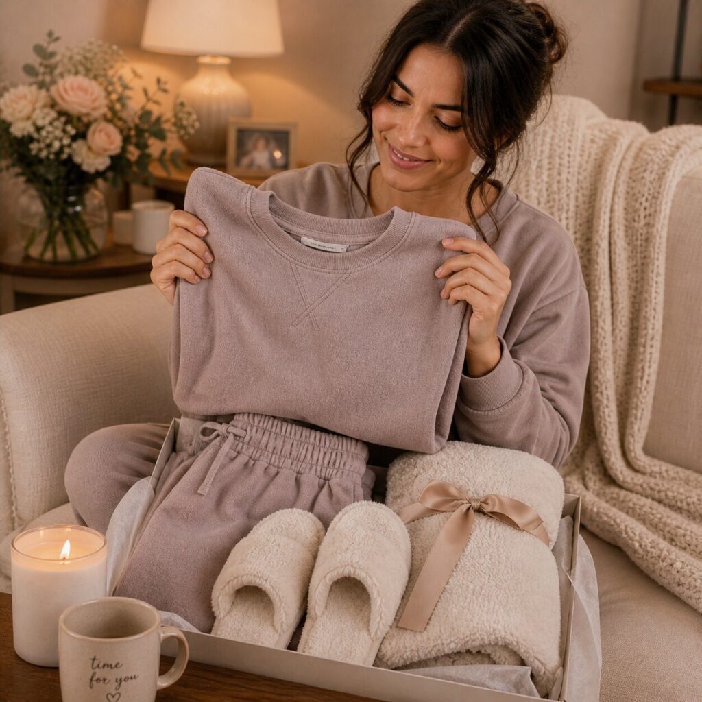 Cozy indoor moments with soft loungewear
