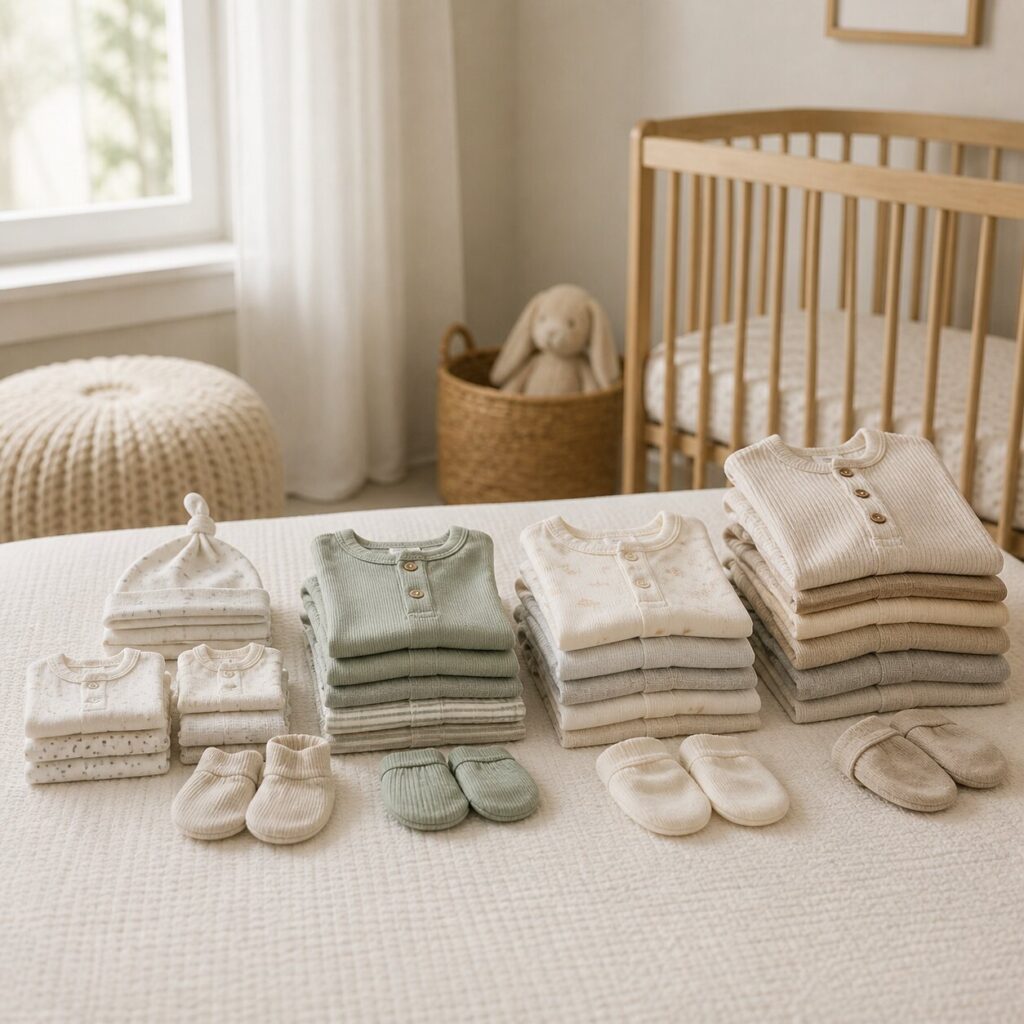Cozy nursery with soft baby essentials