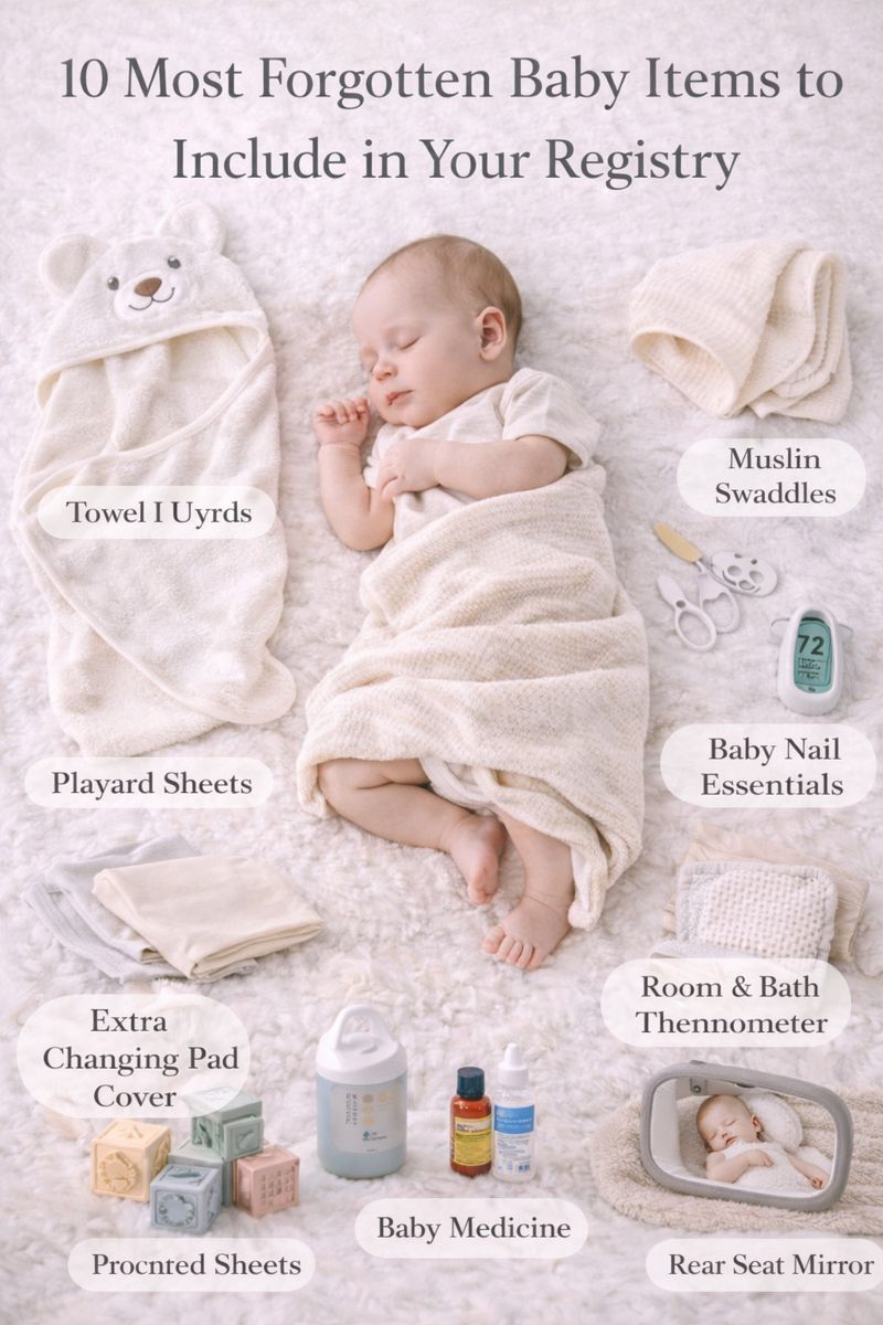 10 Most Forgotten Baby Items to Include in Your Registry