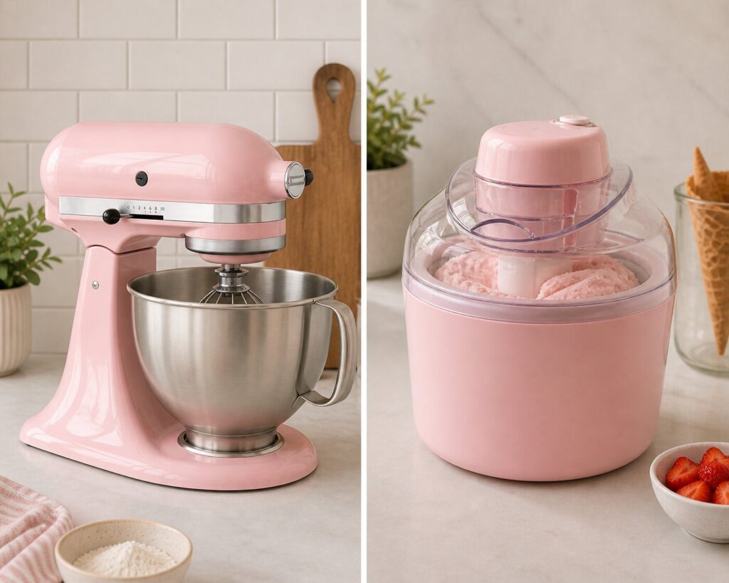 Pastel kitchen essentials and treats