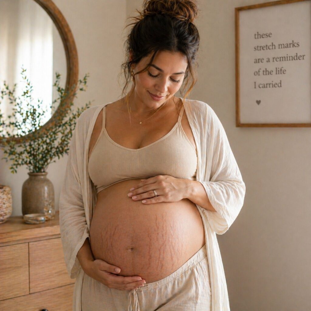 A moment of quiet maternity serenity