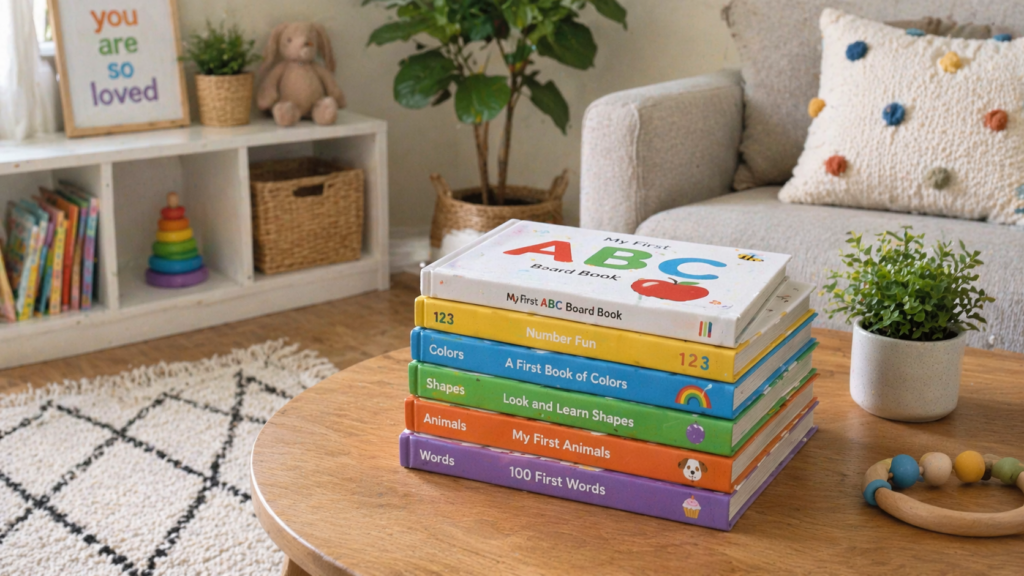 Cozy nursery with colorful children's books