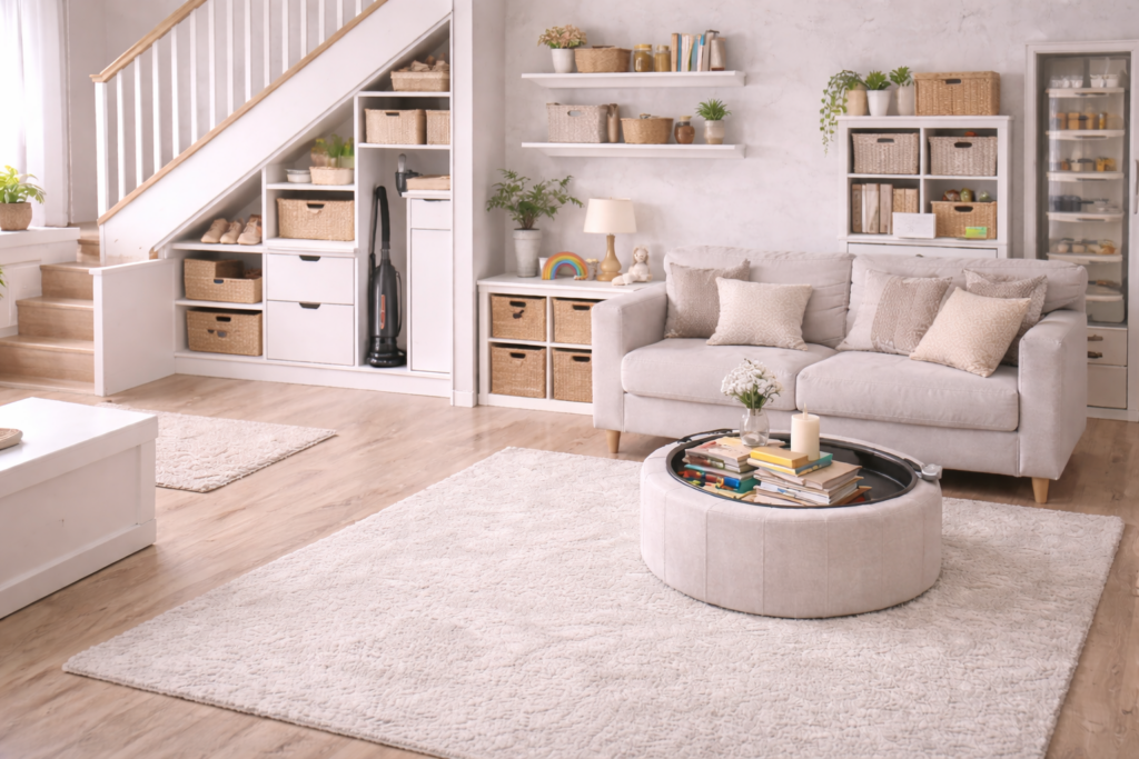 Cozy and organized living space