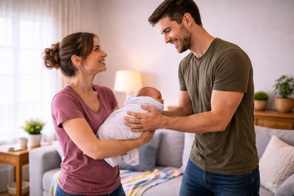 A loving moment with baby