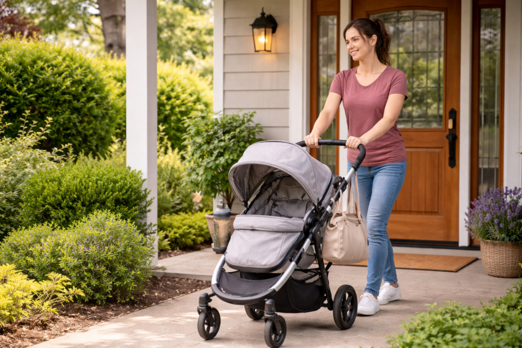 Mom enjoying a stroll outside