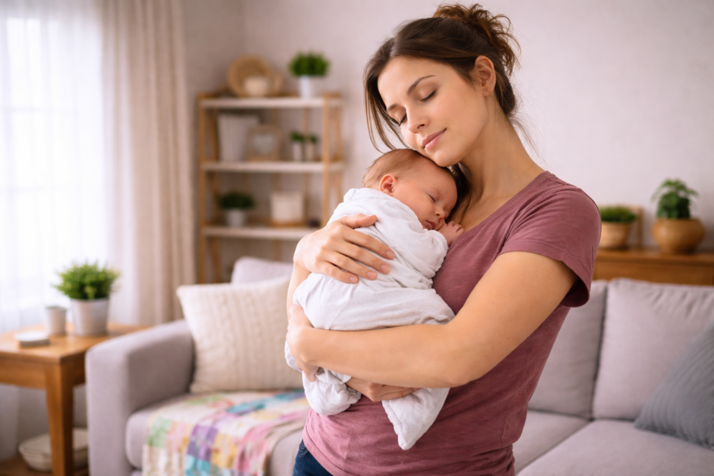 Serenity in a mother's embrace
