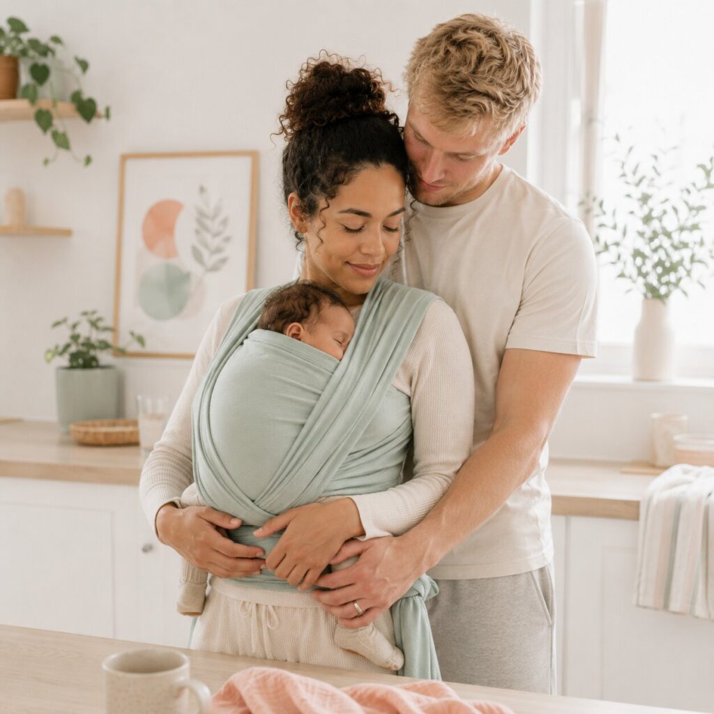 New parents with their baby