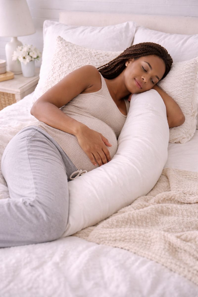 Pregnancy pillow designed to support comfort and sleep during pregnancy