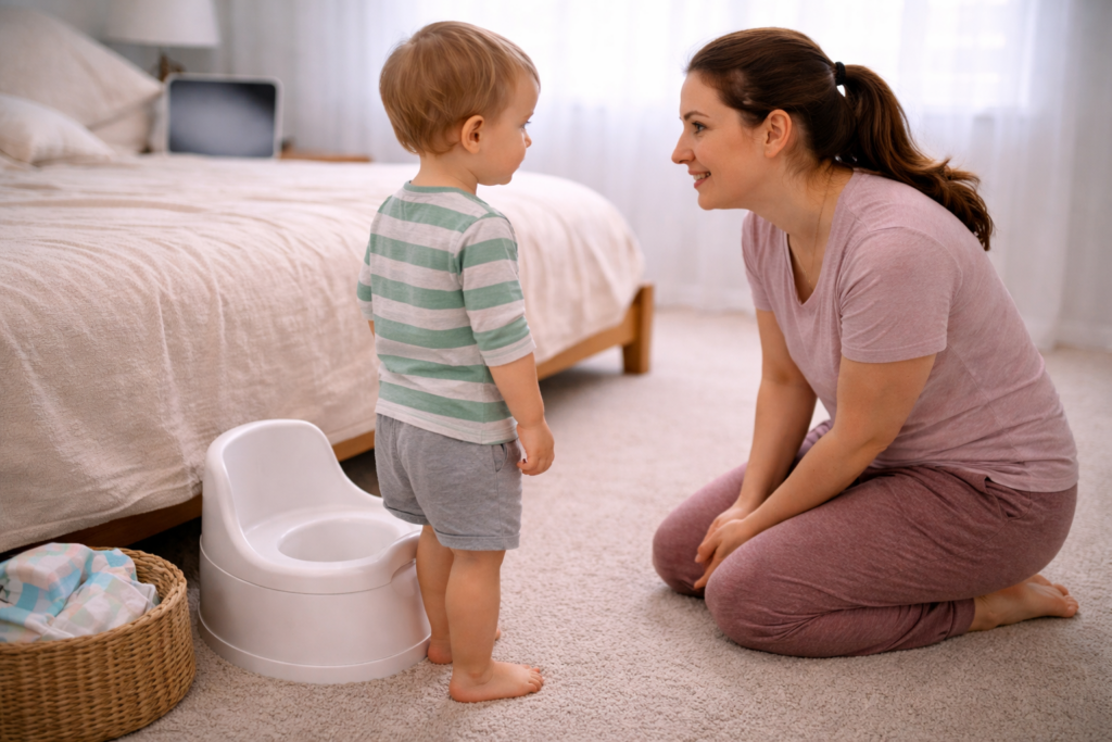 soft moments during potty trainning