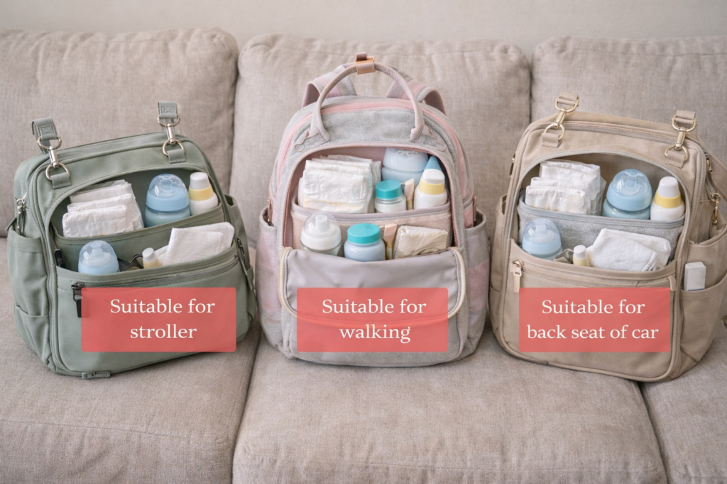 Diaper bags for different parenting needs