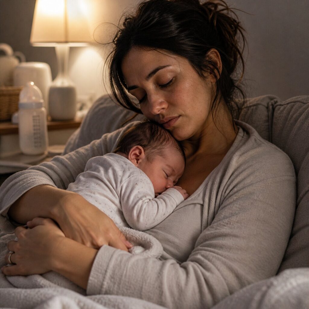 Quiet moments with a newborn