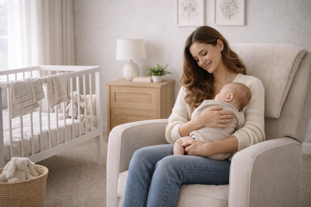 Tender moments in a nursery