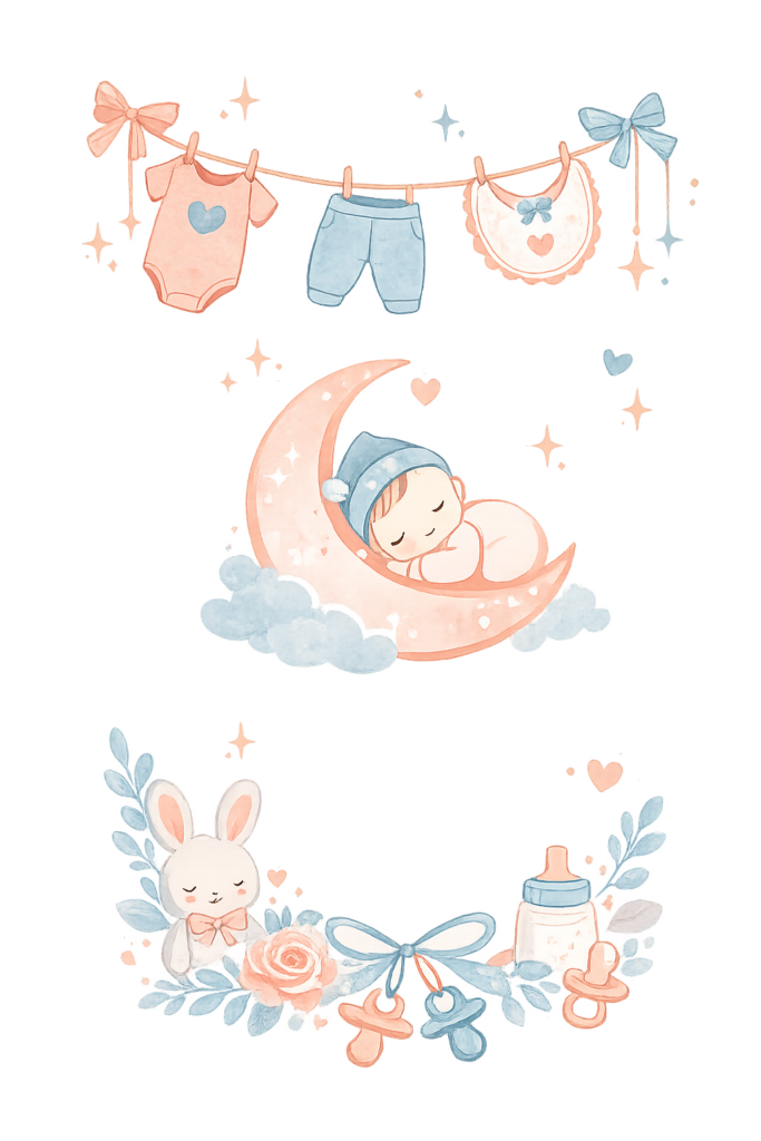 Serene baby dreams in pastel hues
