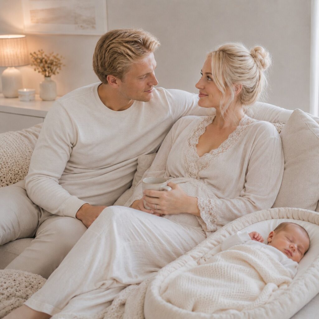 Cozy family moments at home