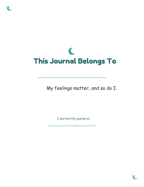 2 Feelings Journal For Kids And Teens