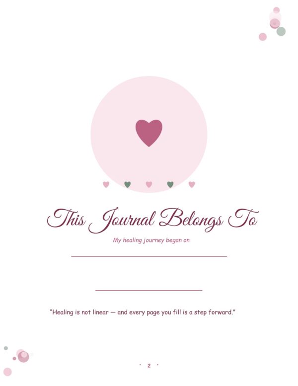 2 A gentle guided journal for processing emotions, reflecting on your experiences, and supporting yourself through a personal healing journey.