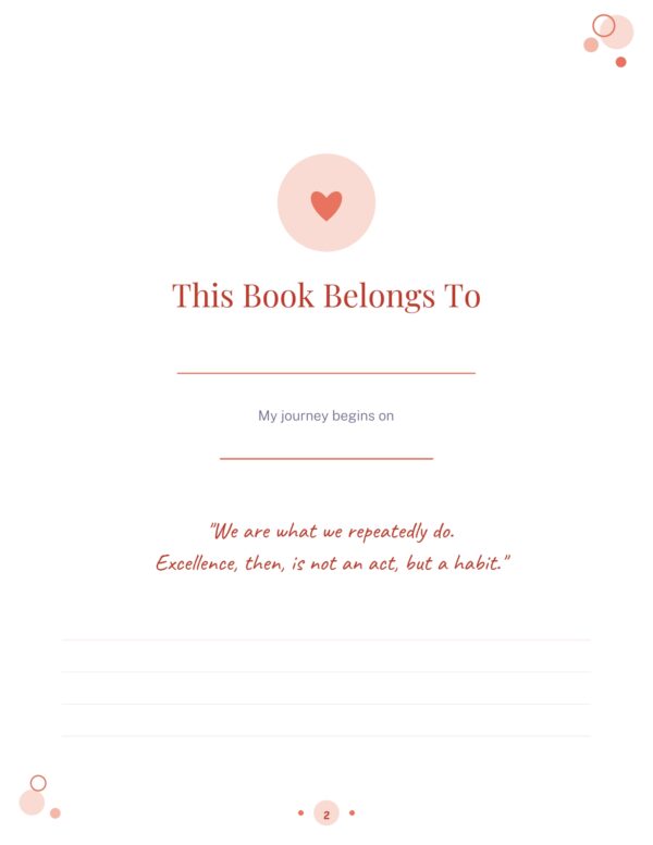 2 Habit Building, Habit Tracker, Goal Setting, Personal Development, Productivity Workbook