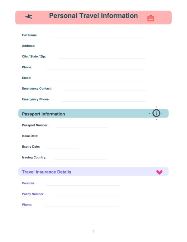 Vacation Planner, Travel Planner, Trip Organizer, Travel Planning, Vacation Organizer