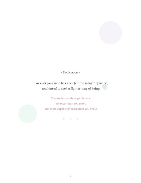 3 Anxiety Relief & Mindfulness Workbook