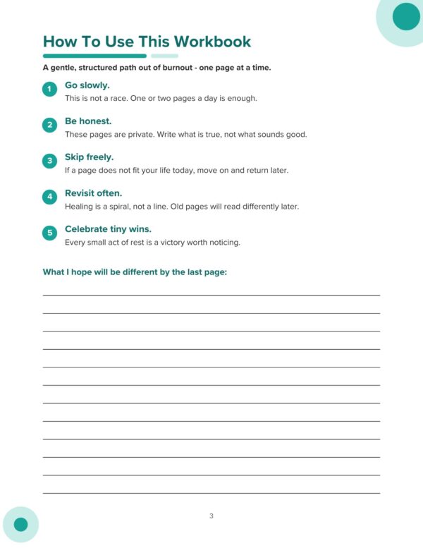 3 Burnout Workbook