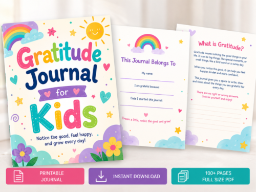 3 Gratitude Journal for Kids