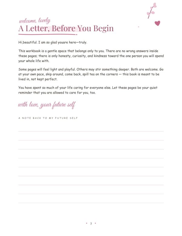 3 Self-Love Workbook for Women
