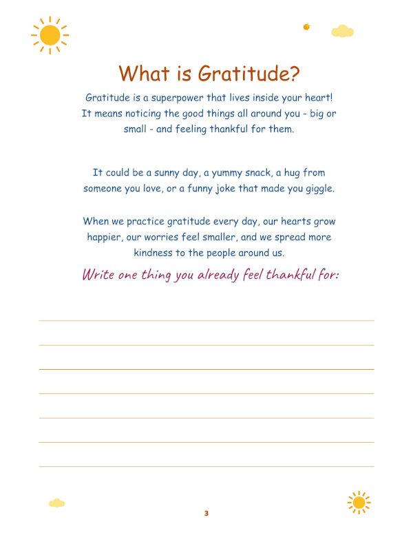 Gratitude Journal for Kids