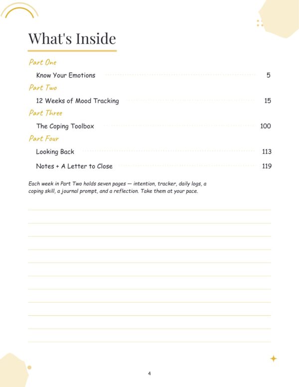 4 Emotional Regulation Workbook