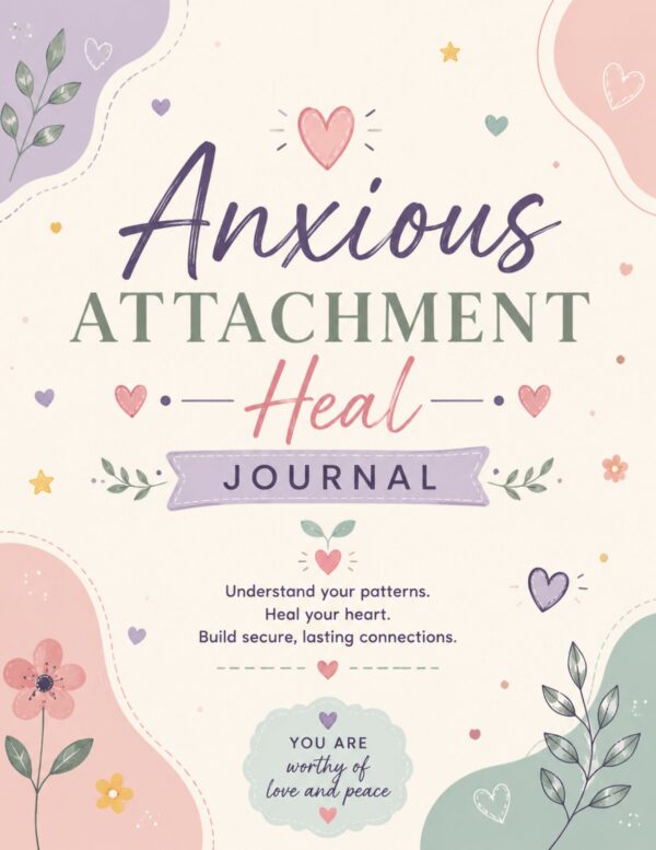 A guided journal to help you explore anxious attachment patterns, understand emotional triggers, and build greater security within yourself and your relationships. Anxious Attachment Healing Journal