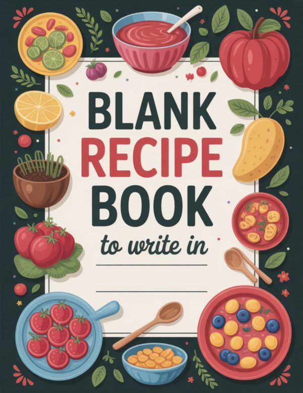 1 Blank Recipe Book To Write in