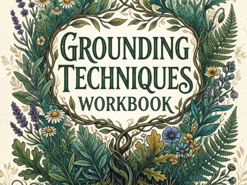 A supportive 100–120 page workbook filled with grounding exercises to help you reconnect with the present moment, manage overwhelming feelings, and create a sense of calm.
