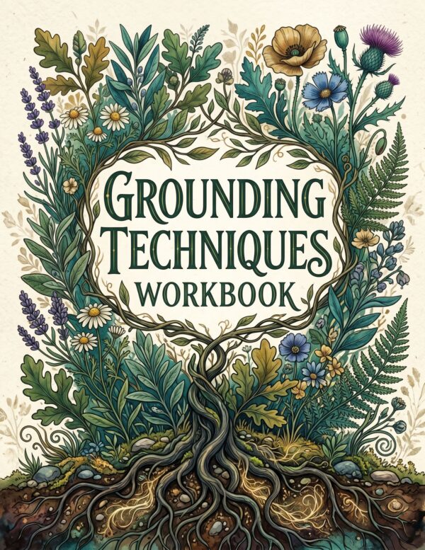 1 A supportive 100–120 page workbook filled with grounding exercises to help you reconnect with the present moment, manage overwhelming feelings, and create a sense of calm.