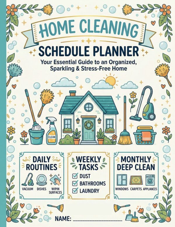 Home Cleaning Schedule Planner