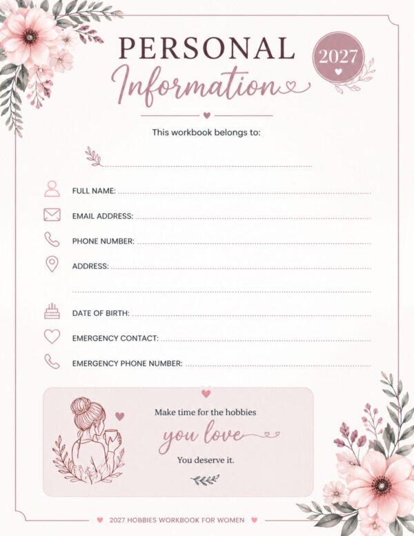 2 2027 Hobbies Workbook for Women