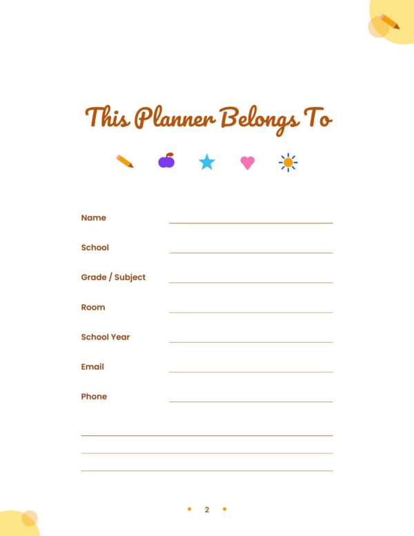 2 Teacher Planner