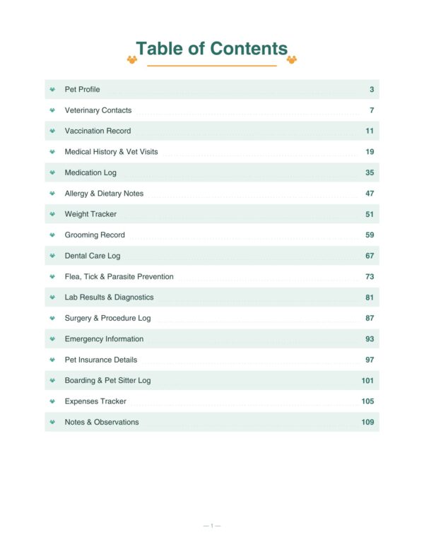 2 Pet Health Record Book