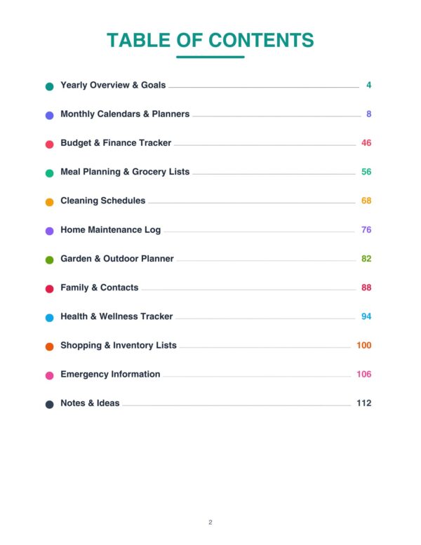 2027 Complete House Management Planner