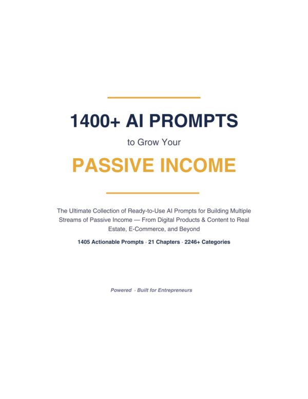 2 1400+ AI Prompts to Grow Your Passive Income
