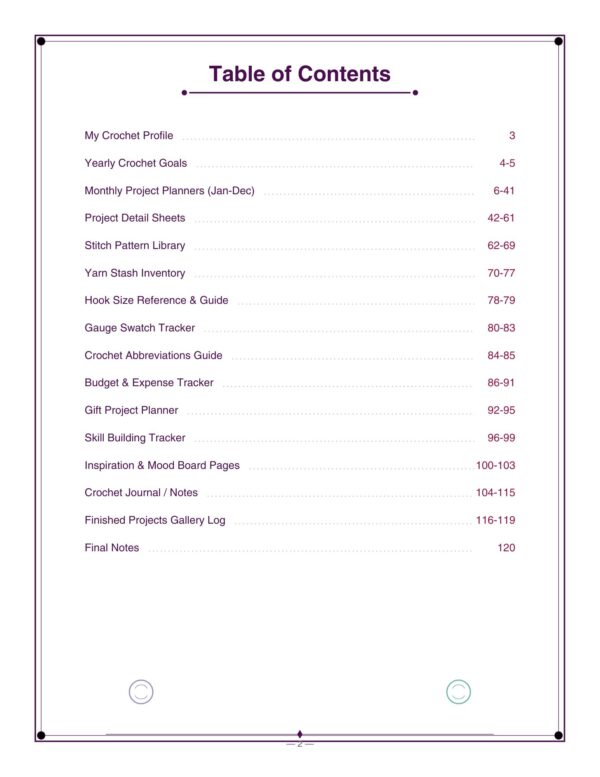 2 Crochet Planner