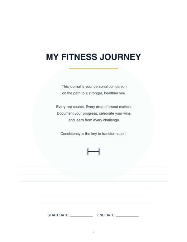 2 Workout Journal