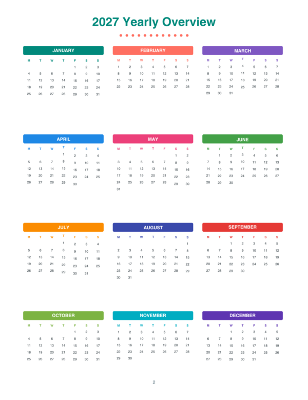 Chores Planner 2027