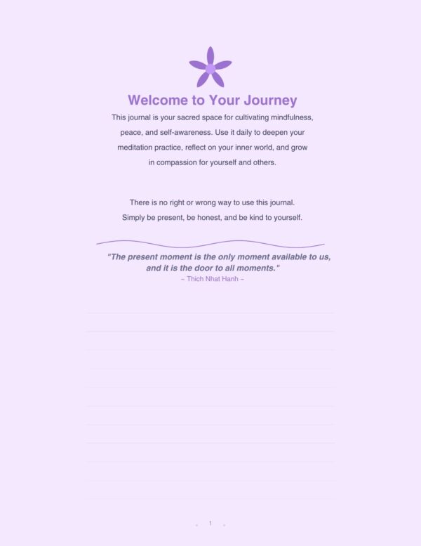 2 Mindfulness Meditation Journal