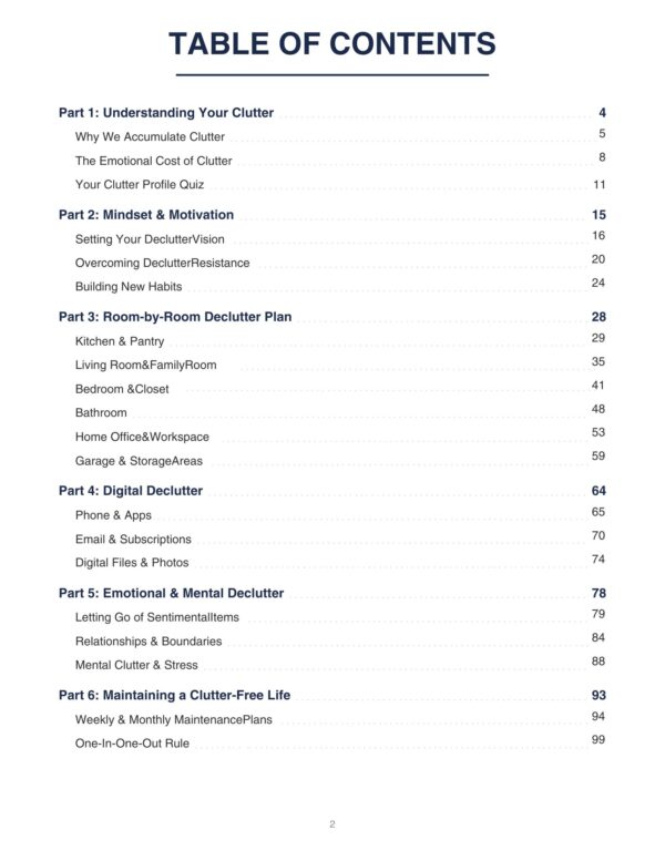 2 Declutter Workbook