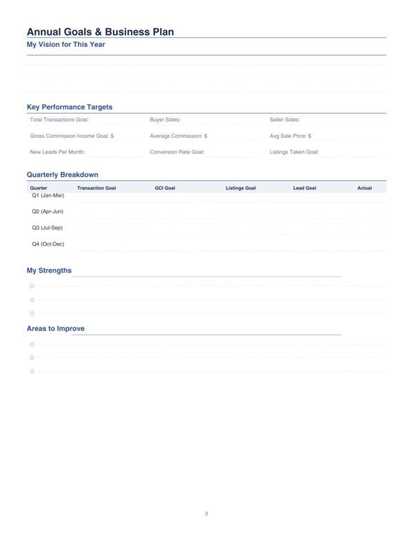 3 Real Estate Agent Planner