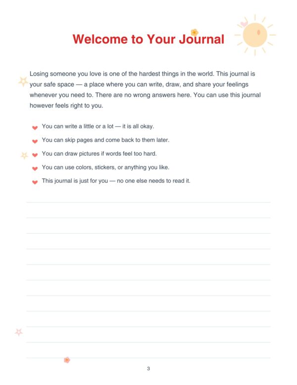 3 grief journal for kids