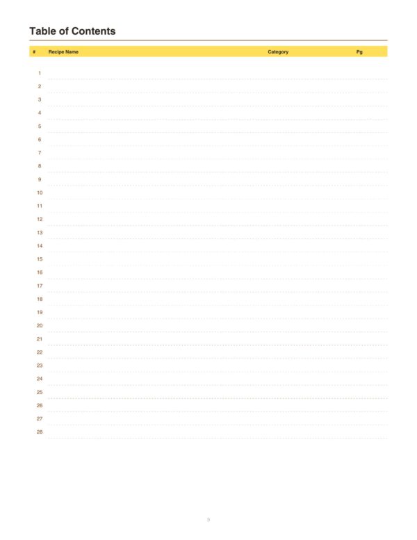 3 Blank Recipe Book To Write in
