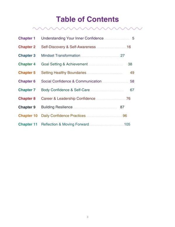 3 Confidence Building Workbook for Women