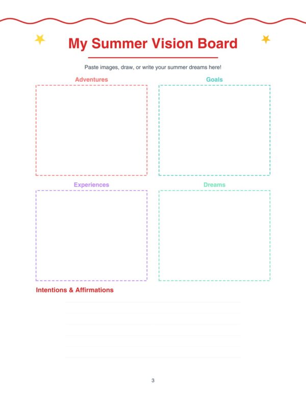 3 Summer Planner