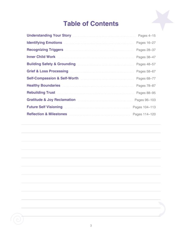3 Trauma Healing Journal