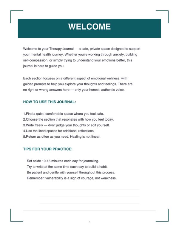 3 Therapy Journal